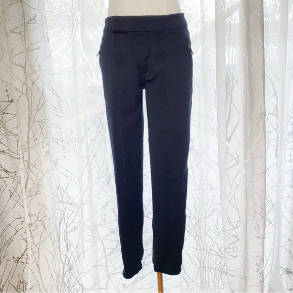 VINCE NAVY BLACK ZIPPER SIDE POCKETS PATCHWORK CARGO JOGGER DRESS PANTS - Picture 10 of 15